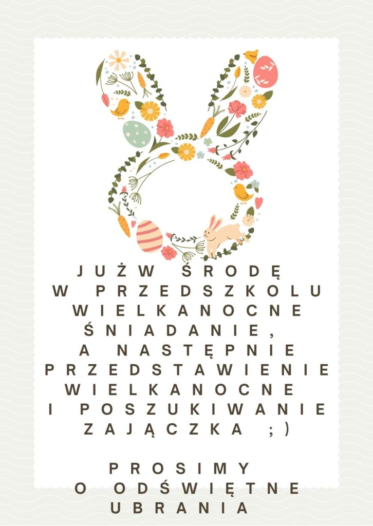 Beige And Green Illustrative Easter Greeting Card